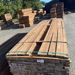 Ca. 232x Guyana Teak Latten Fijnbezaagd, 32x50mm, lengte 215/275cm,  1